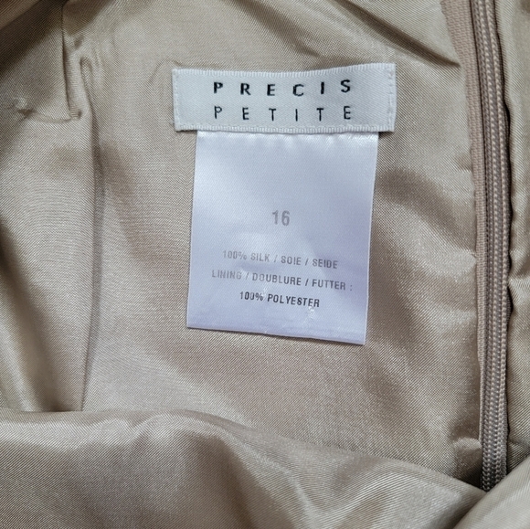 90% Silk Champagne Midi Skirt - Picture 8 of 9